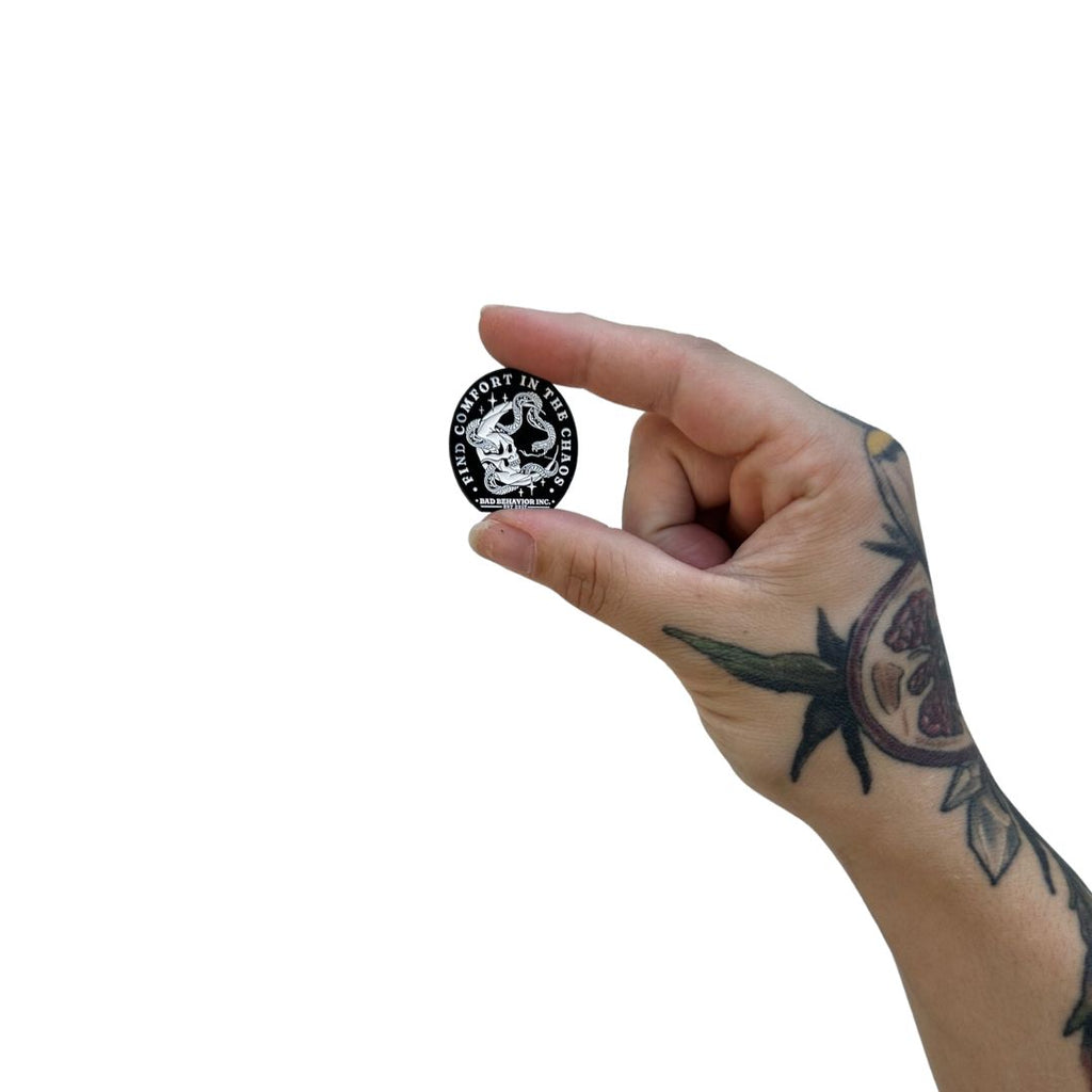 Comfort in the Chaos Enamel Pin