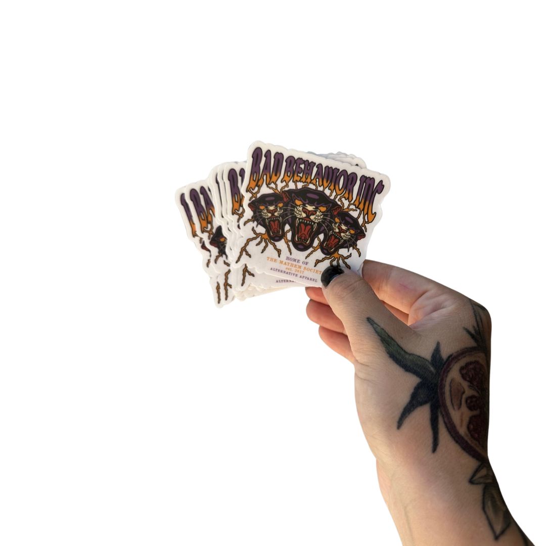 Untamed Clear Sticker – badbehaviorinc