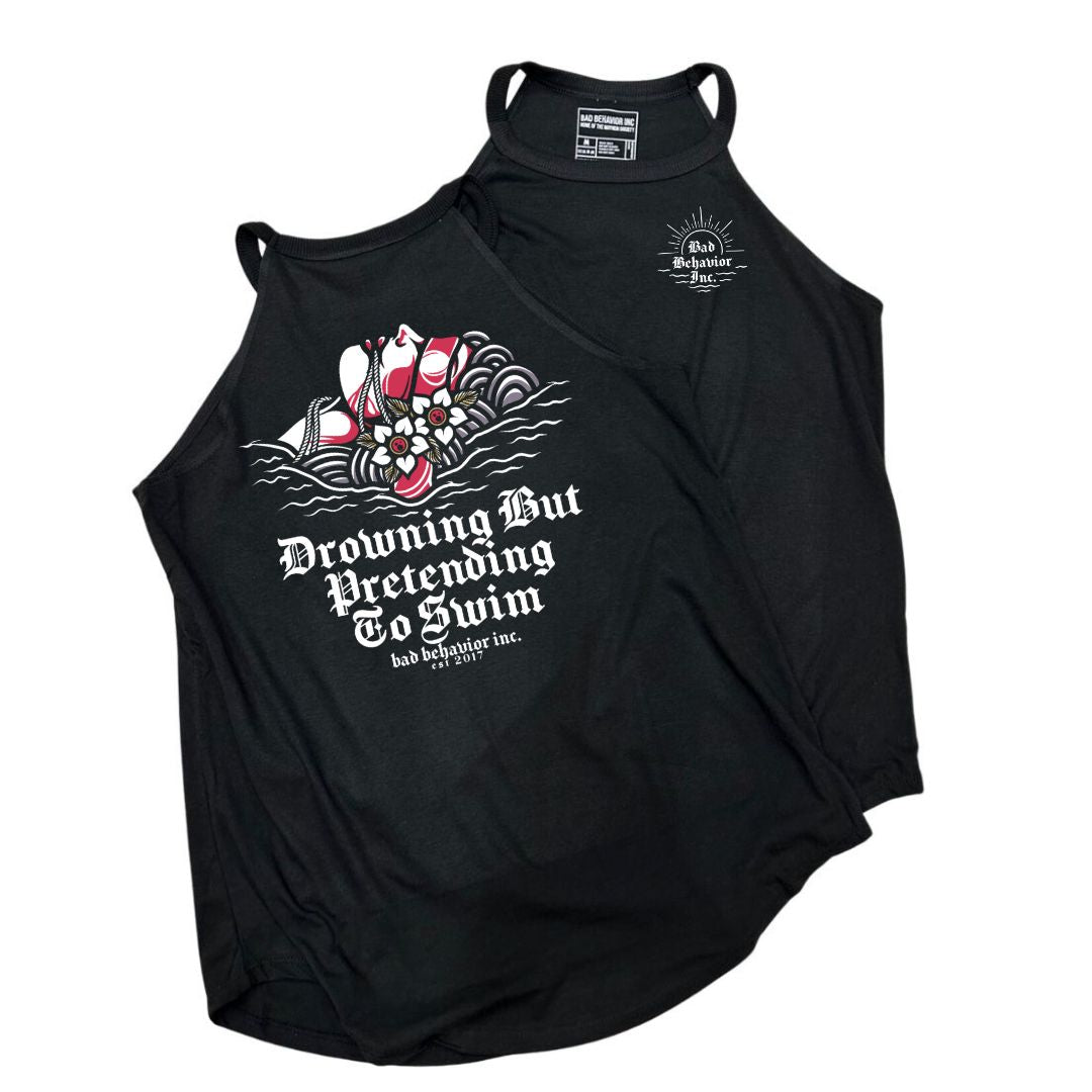 Drowning but Pretending to Swim Rocker Tank